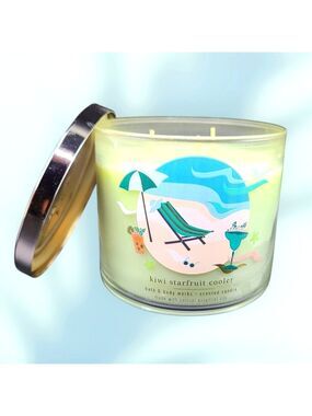 KIWI STARFRUIT COOLER 3-WICK CANDLE BY BATH AND BODY WORKS